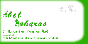 abel moharos business card